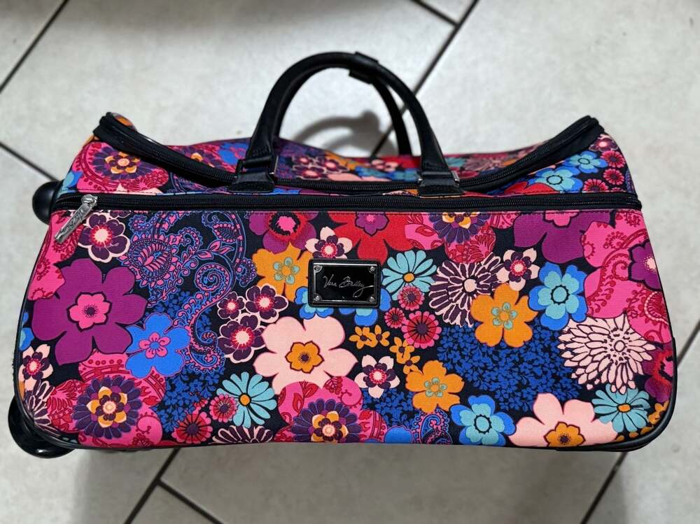 Vera Bradley Floral Print Rolling Carry-On Duffel Bag